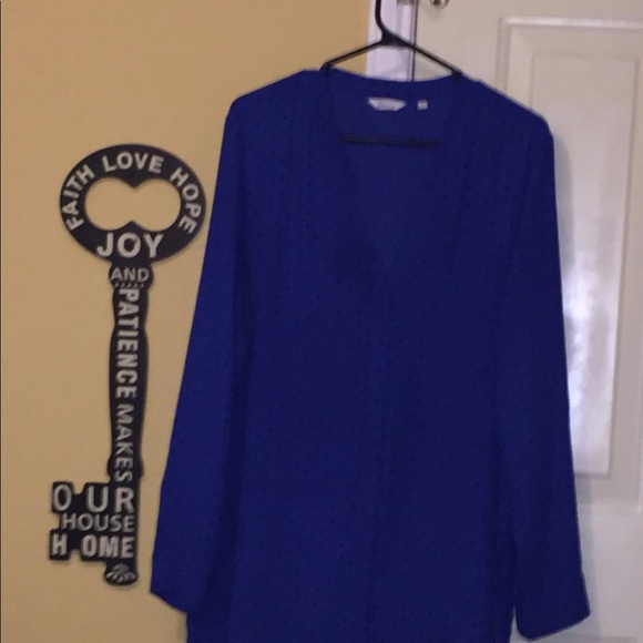 Reitman’s Gorgeous Blue Button Down Shirt Dress - Picture 5 of 10